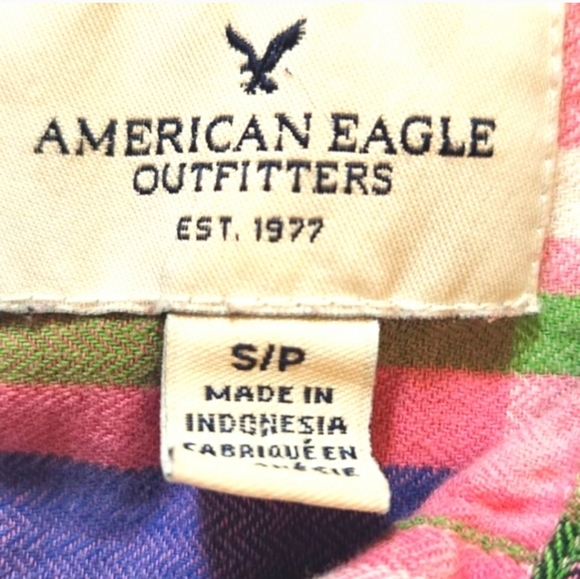 American Eagle Outfitters Multicolor Plaid Shirt - Picture 2 of 2